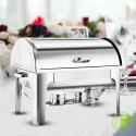 SOGA 4X 9L Stainless Steel Full Size Roll Top Chafing Dish Food Warmer